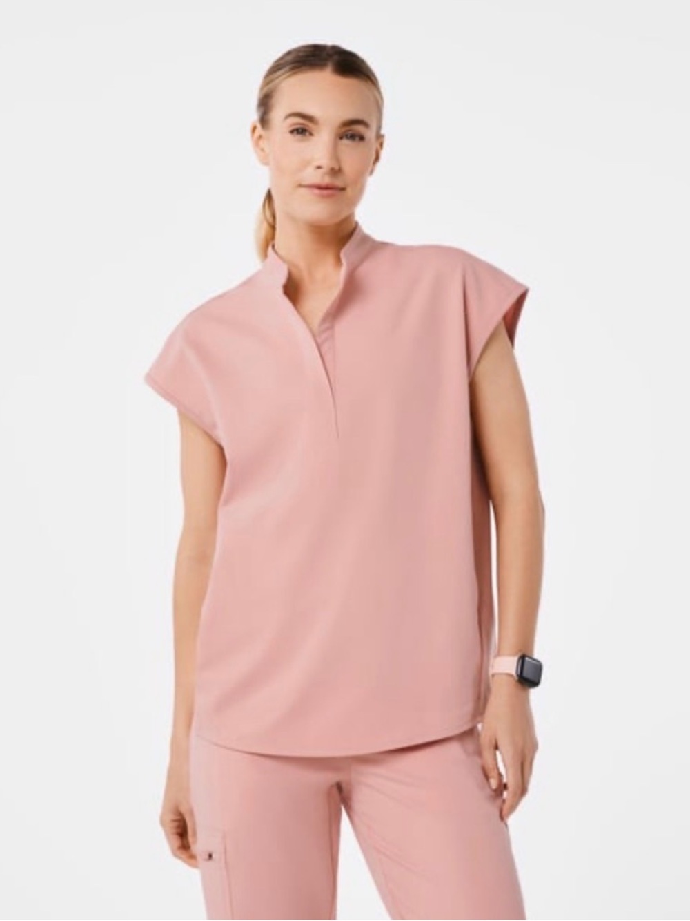 Figs Rafaela Top- Pink Sands